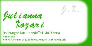 julianna kozari business card